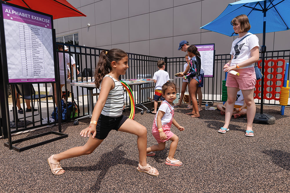 Healthy Kids Day blog: kids trying alphabet exercise.