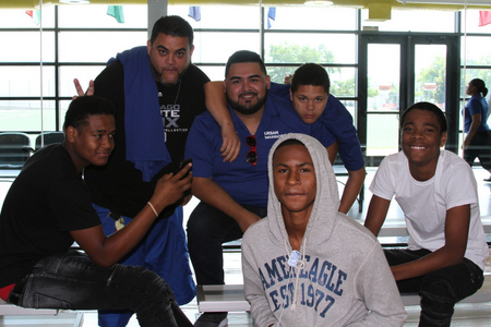 Urban Warriors Group on Bleachers